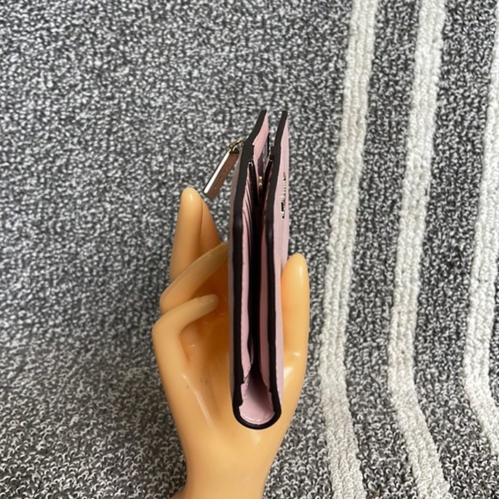 Kate Spade Madison Large Slim Bifold Wallet Conch Pink NWT - Picture 11 of 16